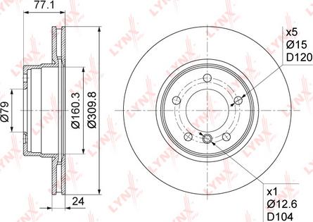 LYNXauto BN-1003 - Тормозной диск autodnr.net