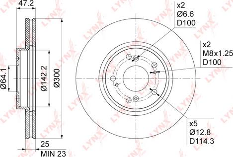 LYNXauto BN-1040 - Тормозной диск autodnr.net