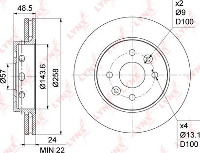 LYNXauto BN-1060 - Гальмівний диск autocars.com.ua