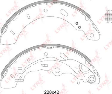 LYNXauto BS-3003 - Колодки тормозные задние FORD Focus III 1.0-2.0D 11> autodnr.net