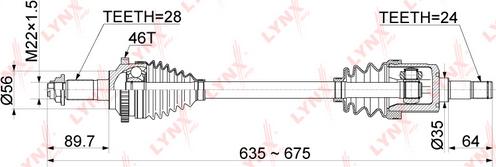 LYNXauto CD-1015A - Приводний вал autocars.com.ua