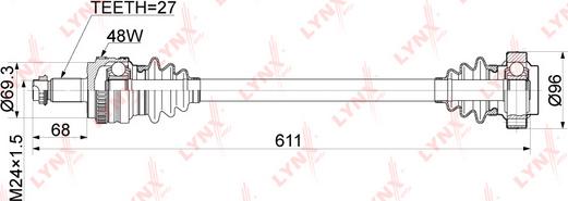 LYNXauto CD-1031A - Приводной вал avtokuzovplus.com.ua