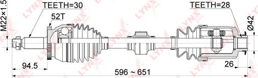 LYNXauto CD-1061A - Приводний вал autocars.com.ua