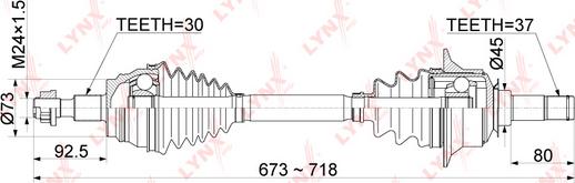 LYNXauto CD-1082 - Приводний вал autocars.com.ua