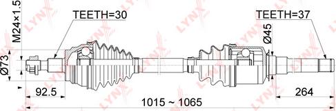 LYNXauto CD-1083 - Приводний вал autocars.com.ua