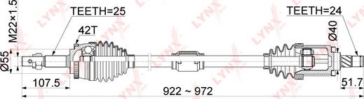 LYNXauto CD-1094A - Приводной вал avtokuzovplus.com.ua