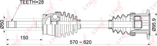 LYNXauto CD-1101 - Приводной вал autodnr.net