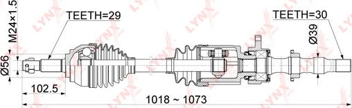 LYNXauto CD-1105 - Приводний вал autocars.com.ua