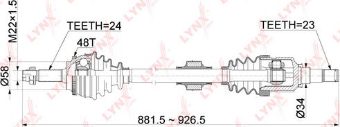 LYNXauto CD-1146A - Приводной вал autodnr.net