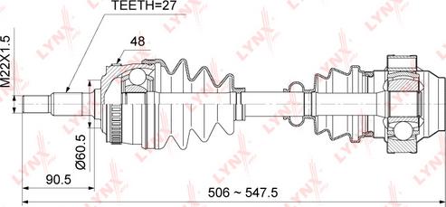 LYNXauto CD-5303A - Приводной вал autodnr.net