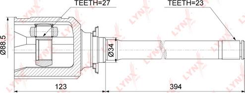 LYNXauto CI-3729 - Шарнірний комплект, ШРУС, приводний вал autocars.com.ua