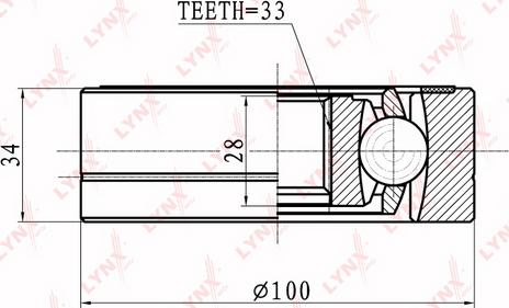 LYNXauto CI-8009 - Шарнирный комплект, ШРУС, приводной вал avtokuzovplus.com.ua