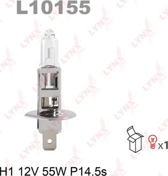 LYNXauto L10155 - Лампа галогенная H1 12V 55W P14.5S autodnr.net