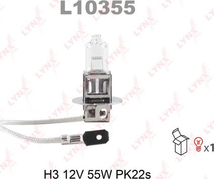 LYNXauto L10355 - Лампа галогенная H3 12V 55W PK22S autodnr.net