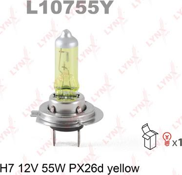 LYNXauto L10755Y - Лампа накаливания, противотуманная фара autodnr.net
