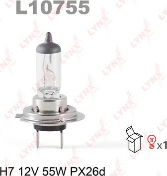 LYNXauto L10755 - Лампа розжарювання, фара дальнього світла autocars.com.ua