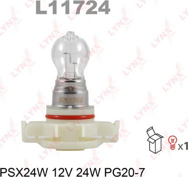 LYNXauto L11724 - Лампа накаливания PSX24W 12V 24W PG20-7 autodnr.net