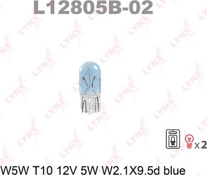 LYNXauto L12805B-02 - Лампа накаливания autodnr.net