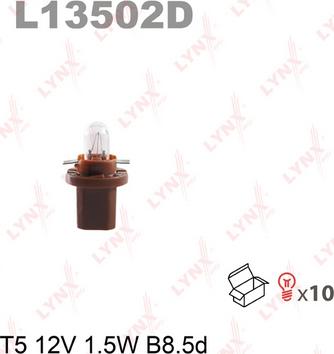 LYNXauto L13502D - Лампа накаливания T5 12V 1.5W B8.5d autodnr.net