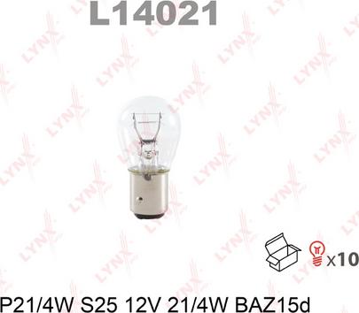 LYNXauto L14021 - Лампа накаливания autodnr.net