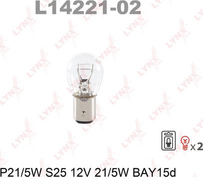 LYNXauto L14221-02 - Лампа накаливания autodnr.net