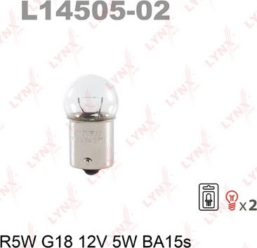 LYNXauto L14505-02 - Лампа розжарювання autocars.com.ua