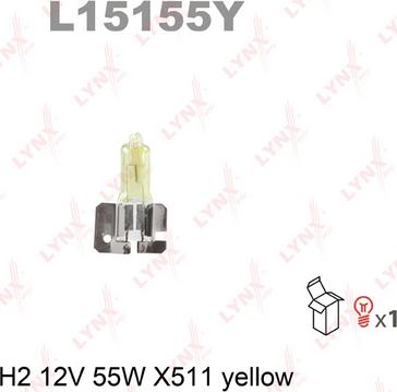 LYNXauto L15155Y - Лампа галогенная H2 12V 55W X511 YELLOW autodnr.net