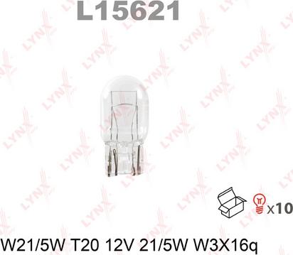 LYNXauto L15621 - Лампа накаливания W21-5W T20 12V 21-5W W3X16q autodnr.net