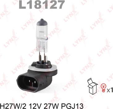LYNXauto L18127 - Лампа галогенная H27 12V 27W PGJ13 881 autodnr.net