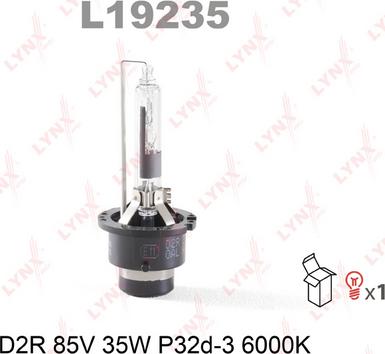 LYNXauto L19235 - Лампа газоразрядная D2R 12V 35W P32d-3 6000K autodnr.net