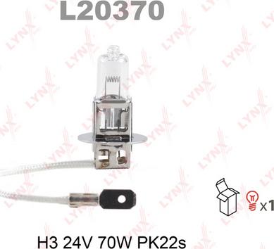 LYNXauto L20370 - Лампа галогенная H3 24V 70W PK22S autodnr.net