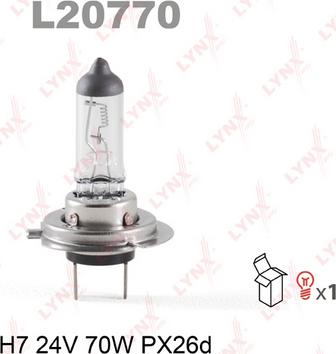 LYNXauto L20770 - Лампа розжарювання, фара дальнього світла autocars.com.ua