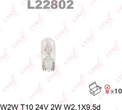 LYNXauto L22802 - Лампа накаливания autodnr.net