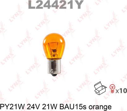 LYNXauto L24421Y - Лампа накаливания PY21W 24V 21W BAU15s ORANGE autodnr.net