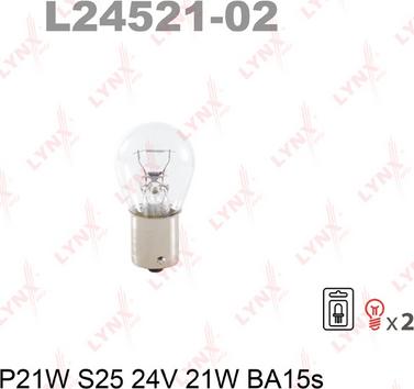 LYNXauto L24521-02 - Лампа накаливания avtokuzovplus.com.ua