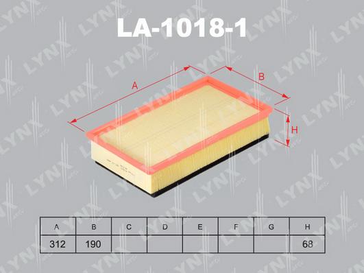 LYNXauto LA-1018-1 - Воздушный фильтр avtokuzovplus.com.ua