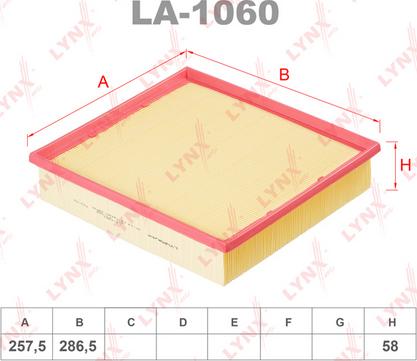 LYNXauto LA-1060 - Воздушный фильтр autodnr.net