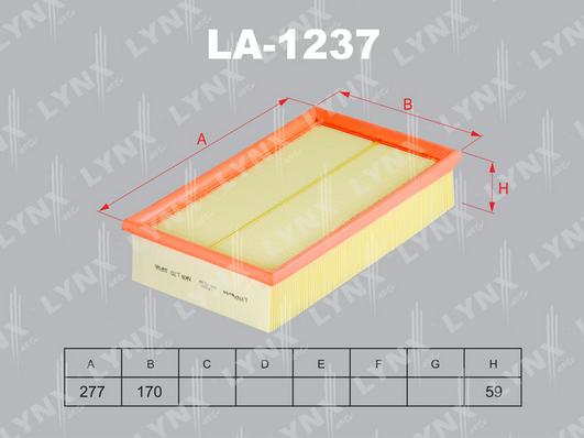 LYNXauto LA-1237 - Воздушный фильтр autodnr.net