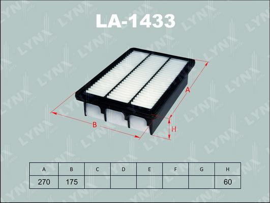 LYNXauto LA-1433 - Воздушный фильтр autodnr.net