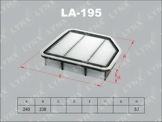 LYNXauto LA-195 - Воздушный фильтр autodnr.net