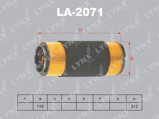 LYNXauto LA-2071 - Воздушный фильтр autodnr.net