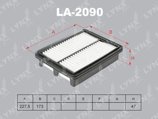 LYNXauto LA-2090 - Воздушный фильтр avtokuzovplus.com.ua