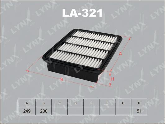 LYNXauto LA-321 - Воздушный фильтр autodnr.net