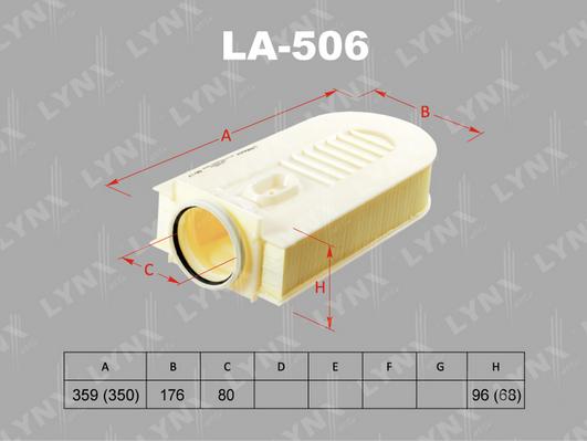 LYNXauto LA-506 - Воздушный фильтр autodnr.net