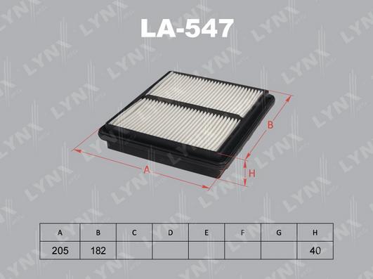 LYNXauto LA-547 - Воздушный фильтр autodnr.net