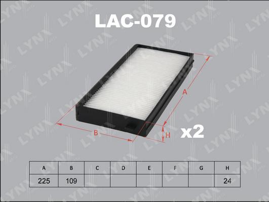 LYNXauto lac-079 - Фильтр воздуха в салоне autodnr.net