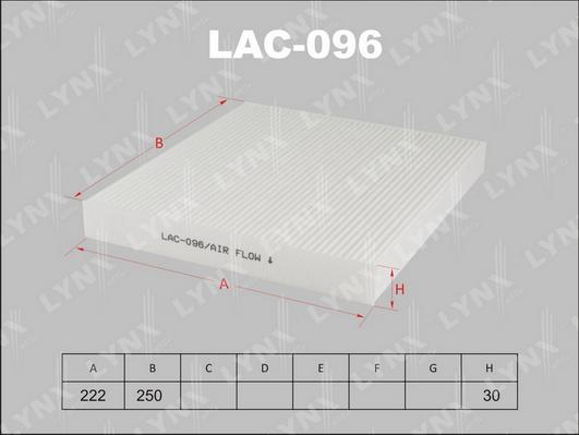 LYNXauto LAC-096 - Фильтр воздуха в салоне autodnr.net