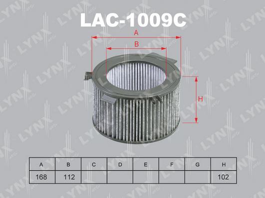 LYNXauto LAC-1009C - Фильтр воздуха в салоне avtokuzovplus.com.ua