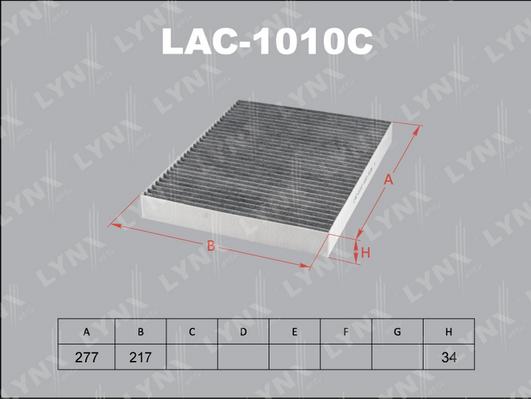LYNXauto LAC-1010C - Фільтр, повітря у внутрішній простір autocars.com.ua