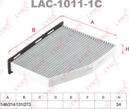 LYNXauto LAC-1011-1C - Фильтр воздуха в салоне autodnr.net